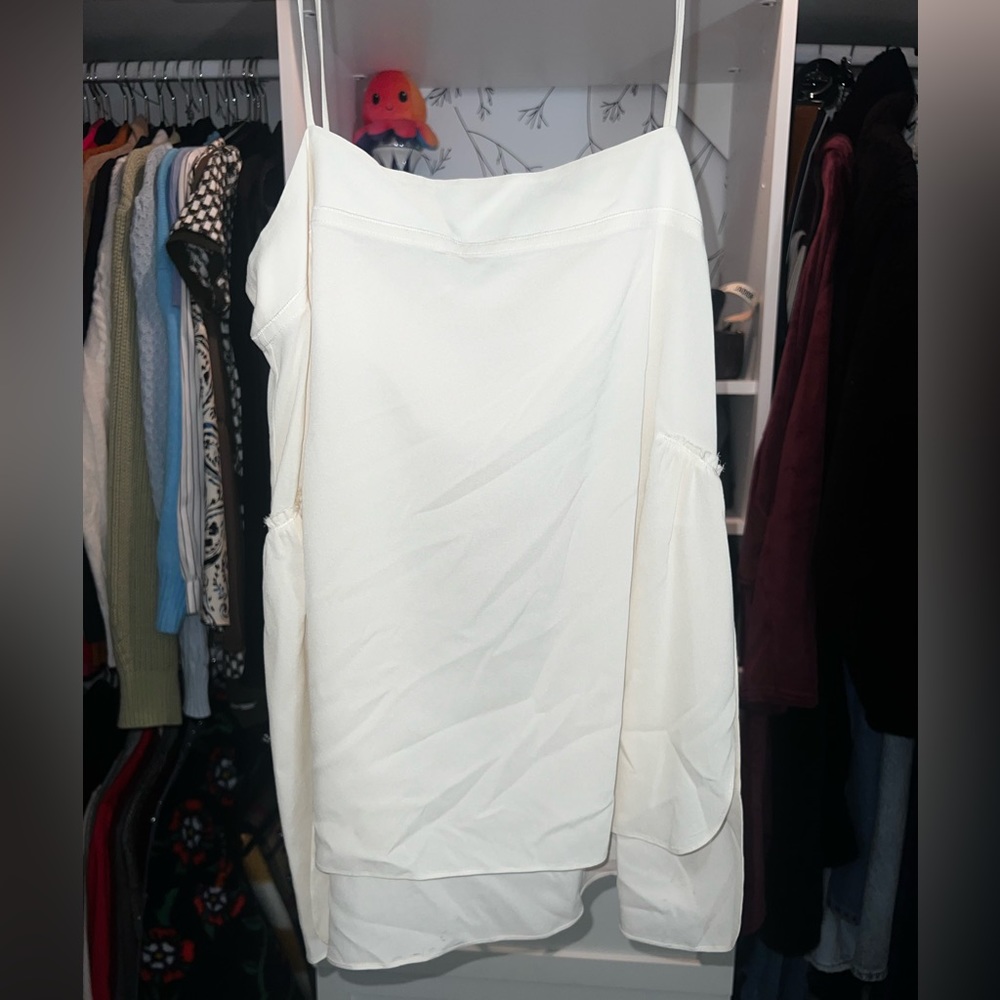 Helmut Lang cream silk tank- Large
